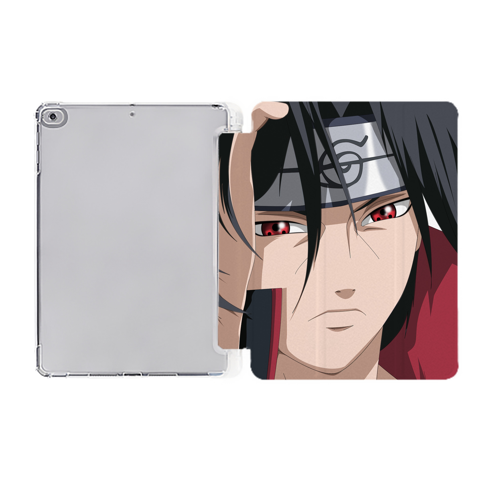 （画像用） NARUTO -ナルト- NARUTO -ナルト- 疾風伝 IPad ケース ペン収納付き 三つ折りスタンド PUレザー×シリコン 対応機種9.5/10.5/10.9インチ